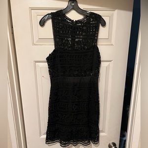 Bebe Nancy floating bandeau lace dress